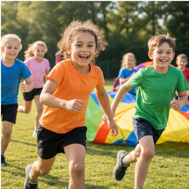 Children enjoying creative holiday activities